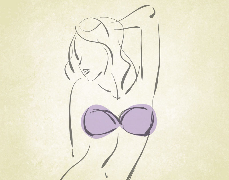 Muted Colored Sketch of Woman Body
